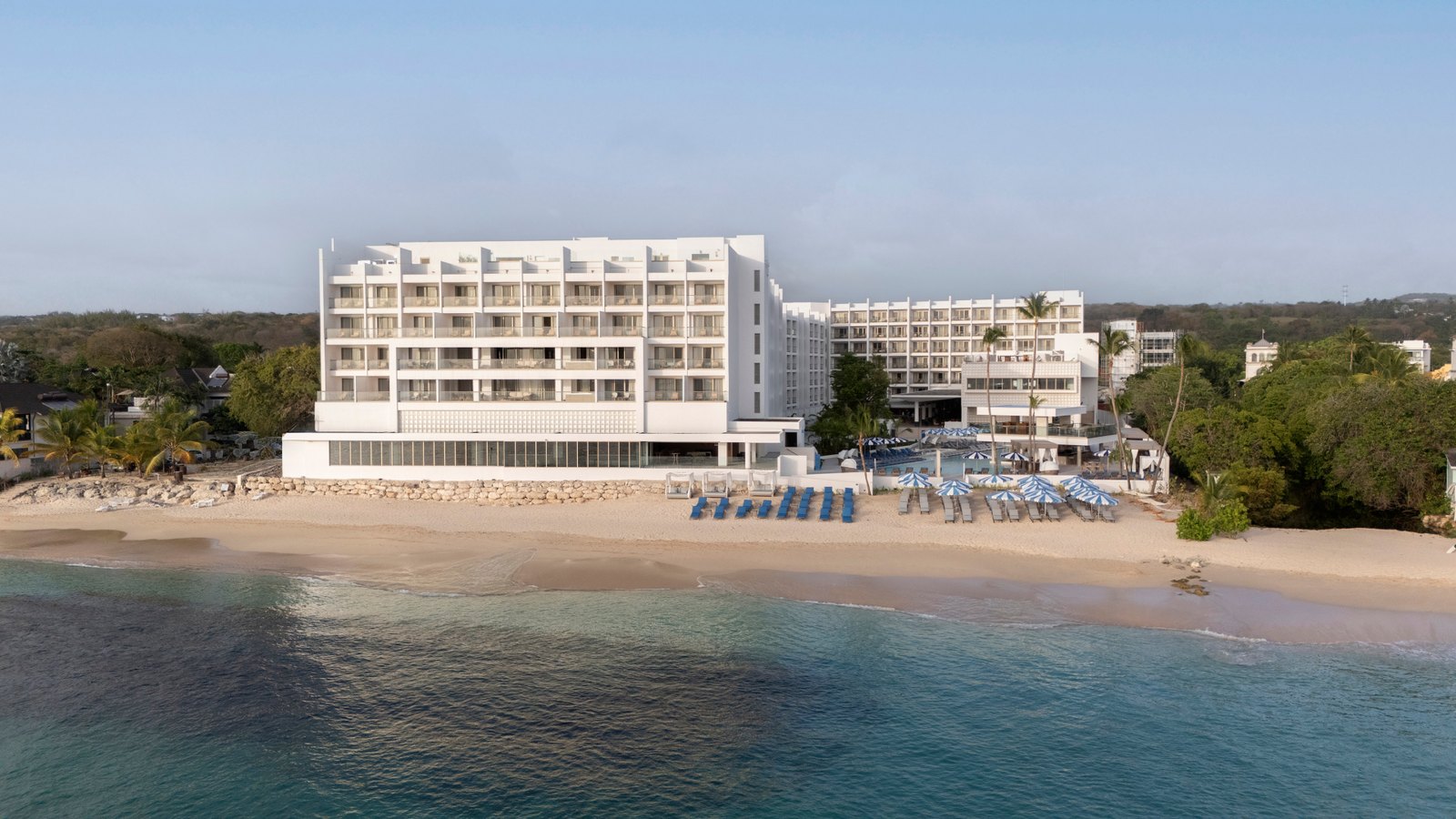 Beachfront exterior of Royalton Vessence Barbados